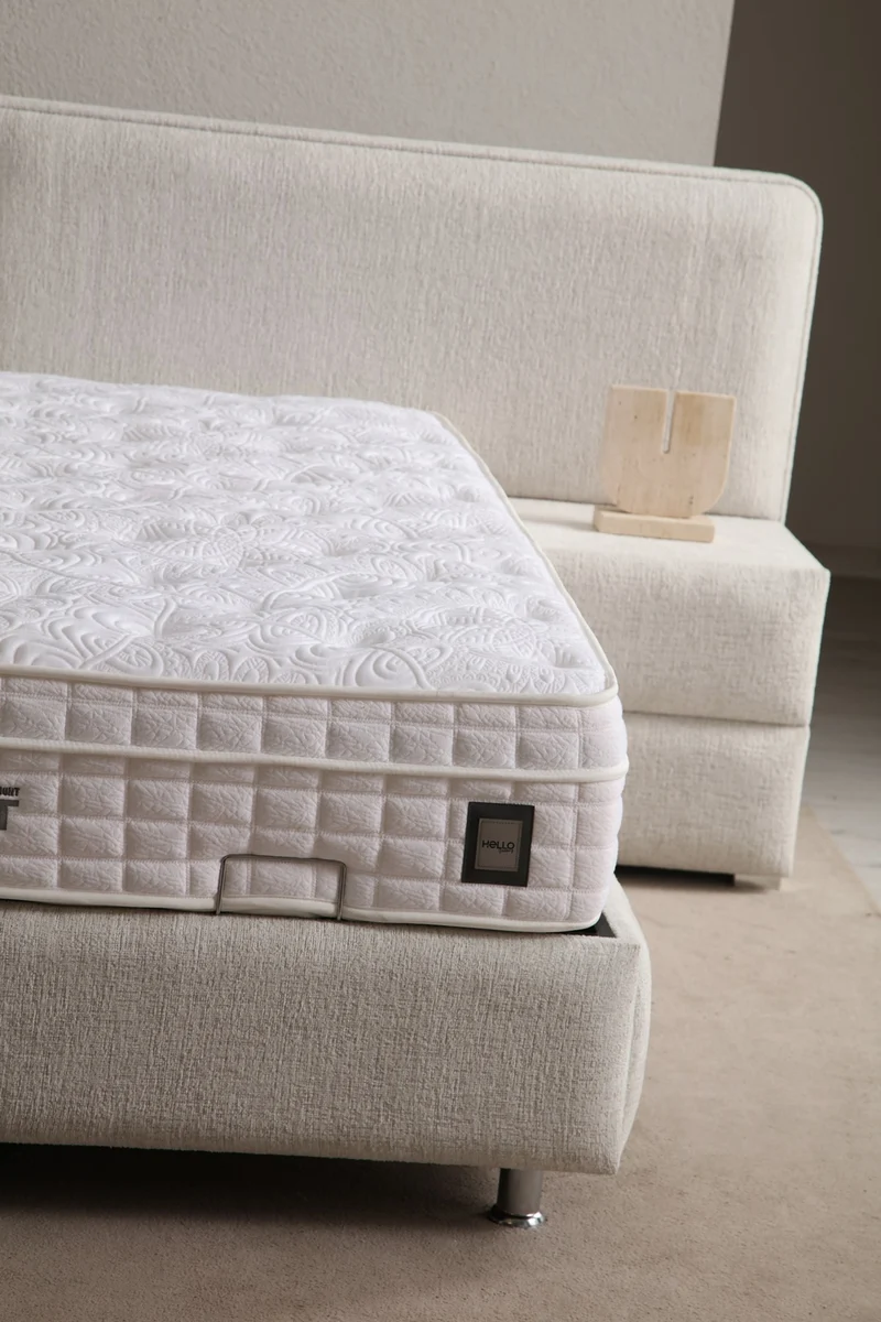 Lit Coffre OLIVIA BLANC CASSÉ - Chenille