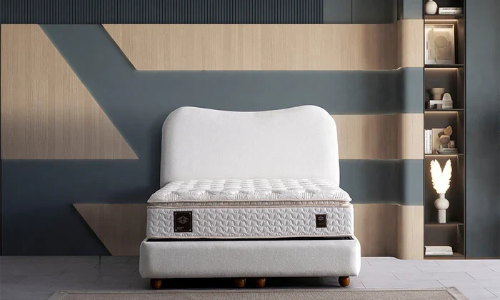 Lit Coffre PANDA BLANC CASSÉ - Chenille