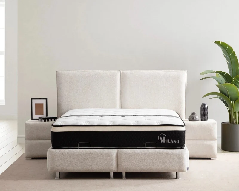 Lit Coffre MAYA BLANC CASSÉ - Chenille