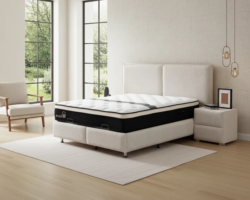 Lit Coffre MAYA BLANC CASSÉ - Chenille