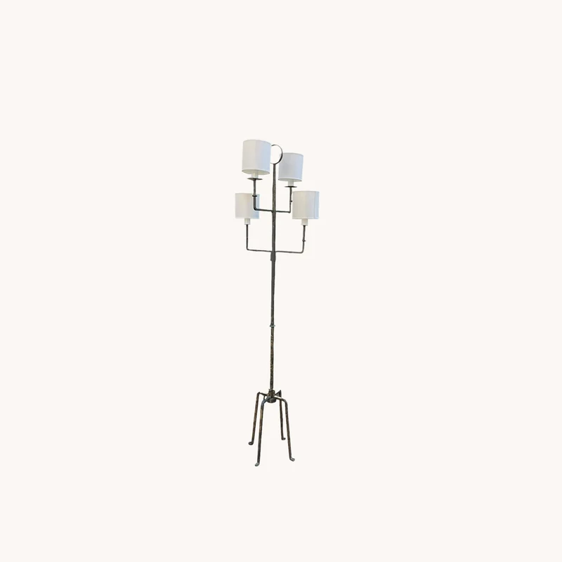 1950s Tommi Parzinger Sculptural Gilt-Steel Floor Lamp