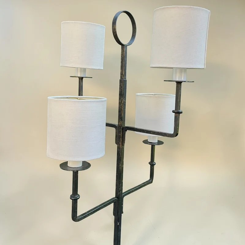 1950s Tommi Parzinger Sculptural Gilt-Steel Floor Lamp