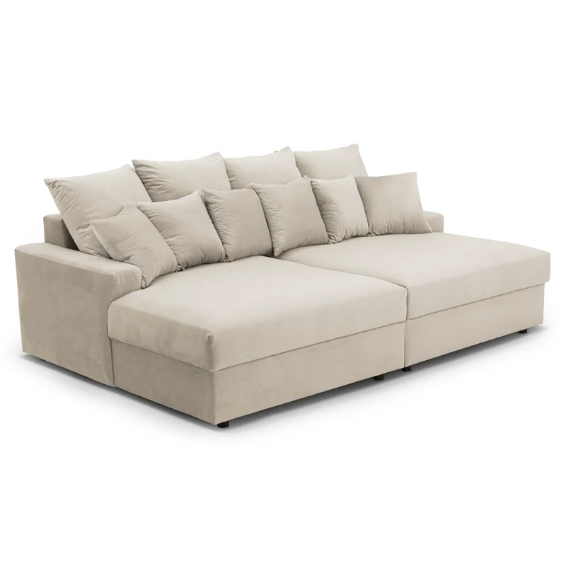 Canapé 4 places assise profonde et ressorts ensachés FLUF Velours