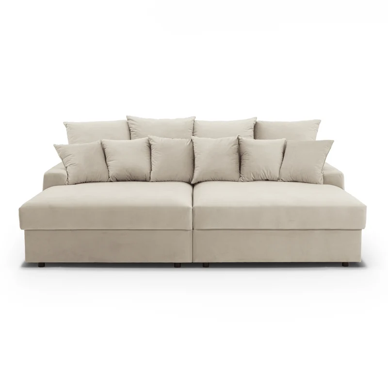 Canapé 4 places assise profonde et ressorts ensachés FLUF Velours