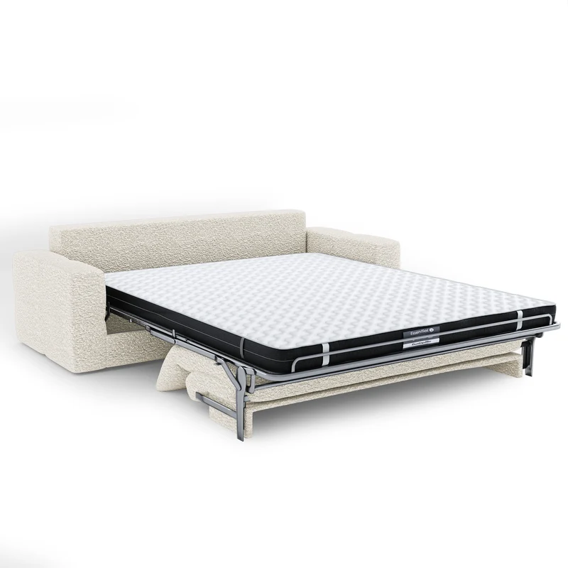 Canapé convertible express matelas 160cm RAFAEL Tissu bouclette