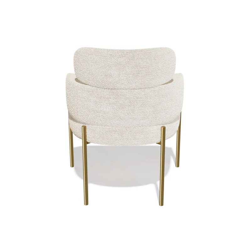 Lot de 2 Chaises Lara Velours texturé Pieds Or chrome