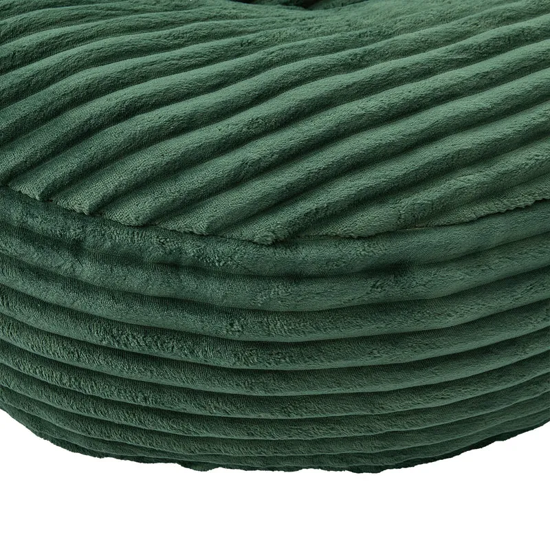Canapé chauffeuse fauteuil rond en velours côtelé chenille vert olive fauteuil lounge KAMECONE