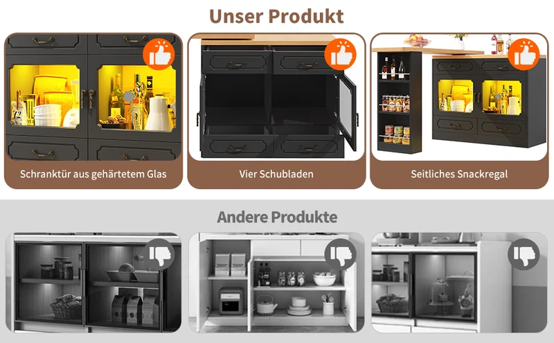 Table de bar extensible rotatif 360° avec LED 135-203*39*92.8cm RIFTZORATHYN