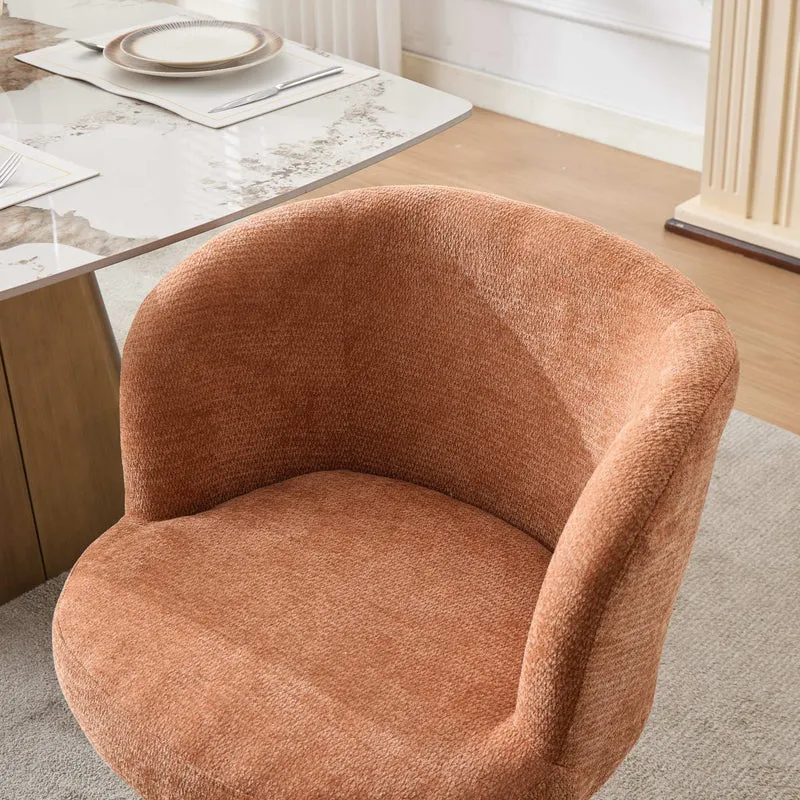 Chaise de salle à manger chenille rouge orange pivotant 360° hauteur réglable pour un tabouret de bar FLEX BOOKCASE