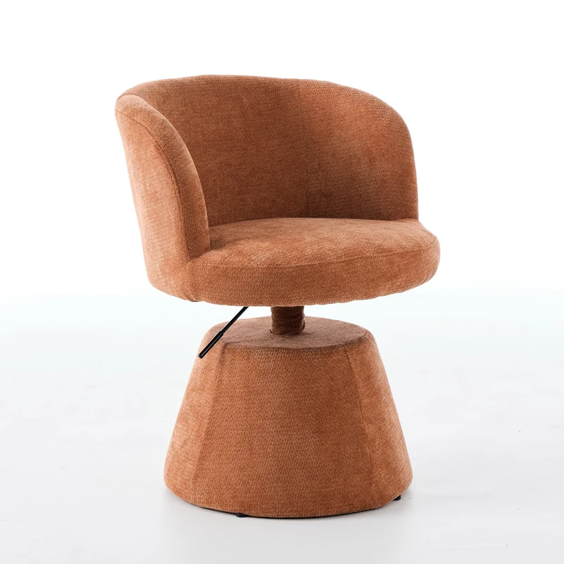 Chaise de salle à manger chenille rouge orange pivotant 360° hauteur réglable pour un tabouret de bar FLEX BOOKCASE