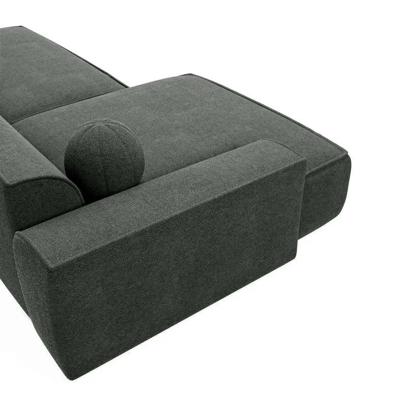 Canapé angle gauche 300cm ANIA Tissu Tramé