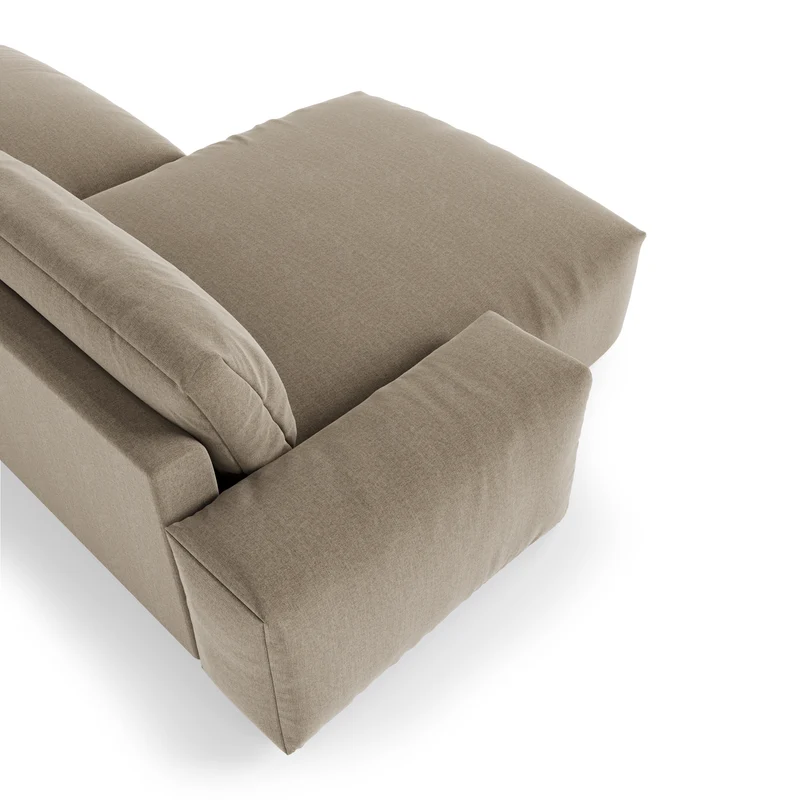 Canapé angle gauche BLISS Tissu tramé toucher doux
