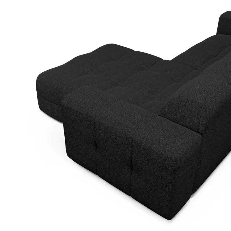 Canapé angle droit MAEL Tissu bouclette