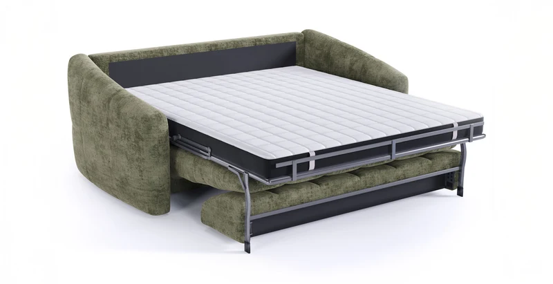 TRAPEZE Canapé convertible 4 places - Velours