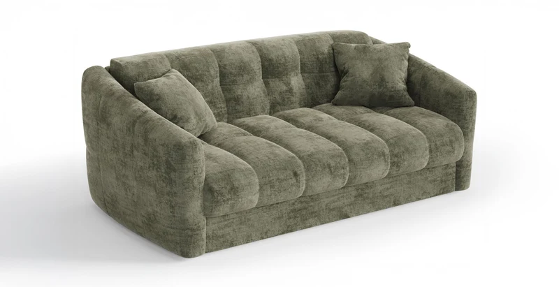 TRAPEZE Canapé convertible 4 places - Velours