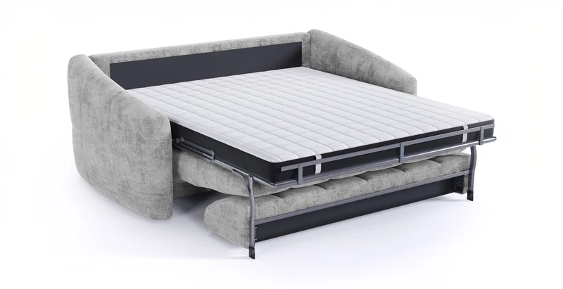 TRAPEZE Canapé convertible 4 places - Velours