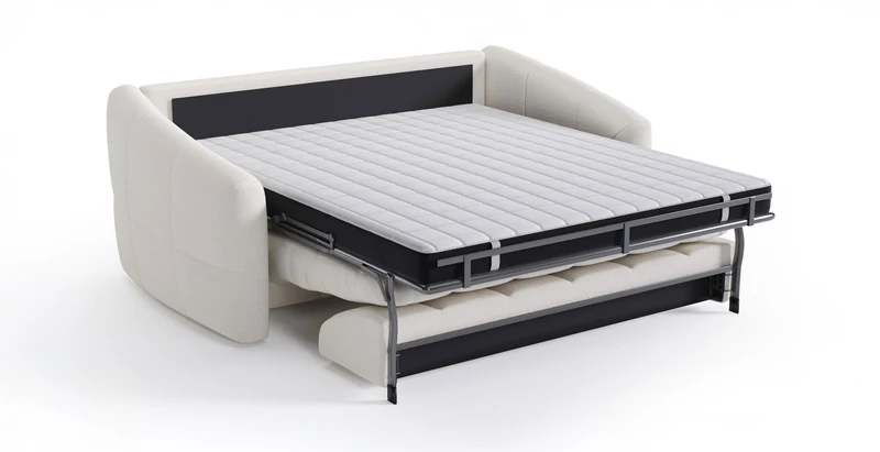 TRAPEZE Canapé convertible 4 places - Velours