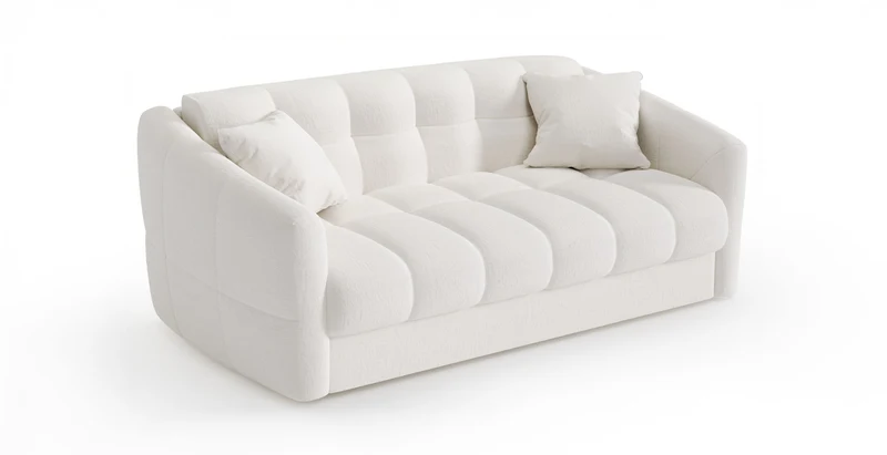 TRAPEZE Canapé convertible 4 places - Velours