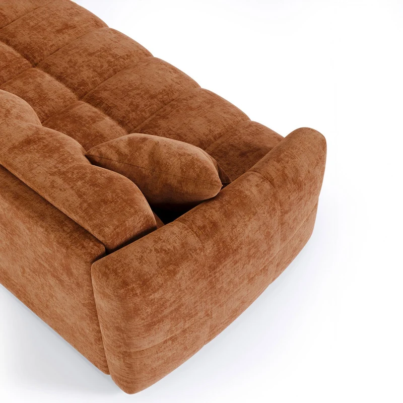 TRAPEZE Canapé convertible 4 places - Velours