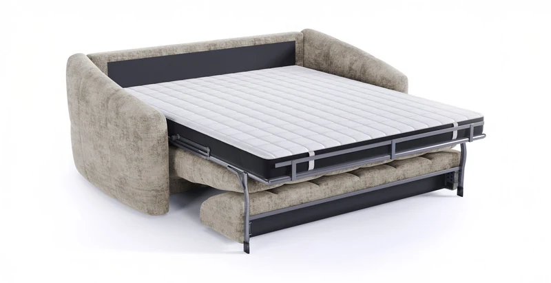 TRAPEZE Canapé convertible 4 places - Velours