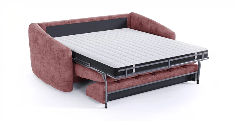 TRAPEZE Canapé convertible 4 places - Velours