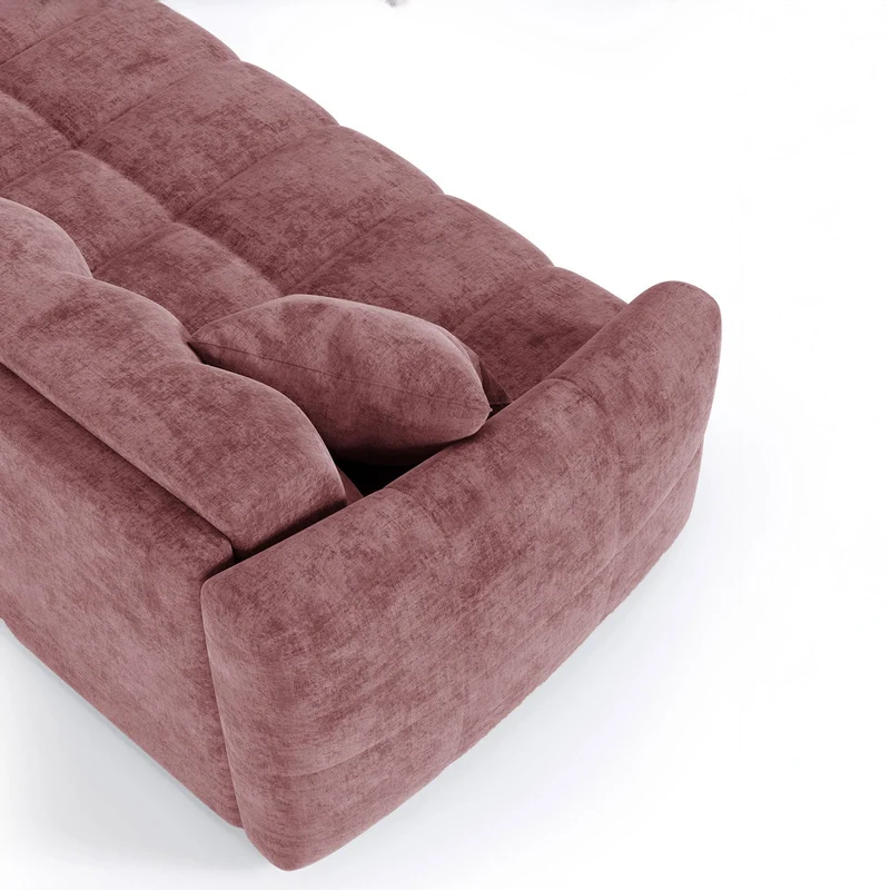 TRAPEZE Canapé convertible 4 places - Velours