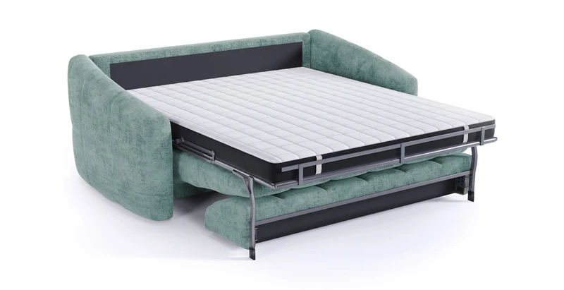 TRAPEZE Canapé convertible 4 places - Velours