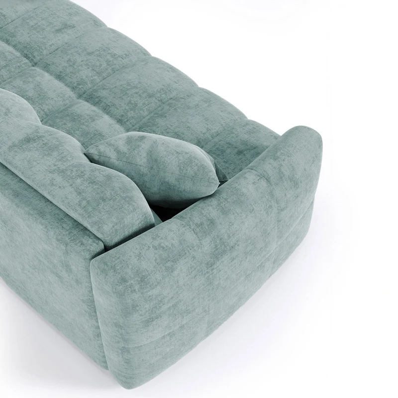 TRAPEZE Canapé convertible 4 places - Velours