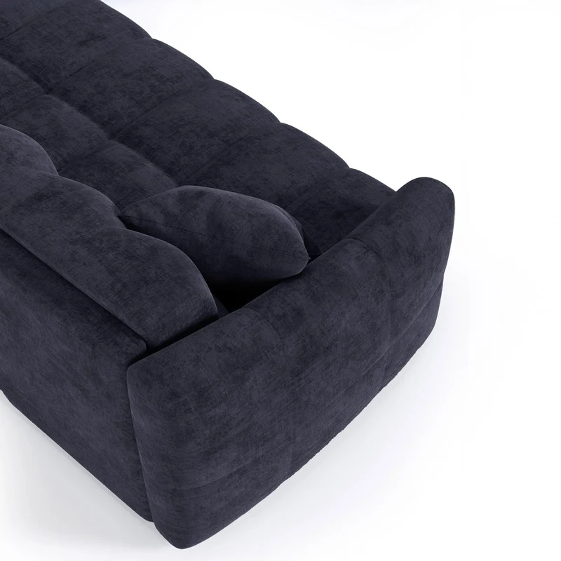 TRAPEZE Canapé convertible 4 places - Velours