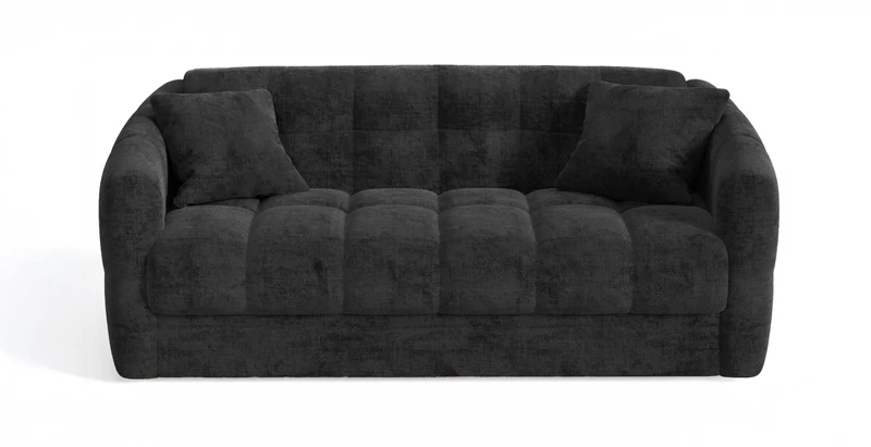 TRAPEZE Canapé convertible 4 places - Velours
