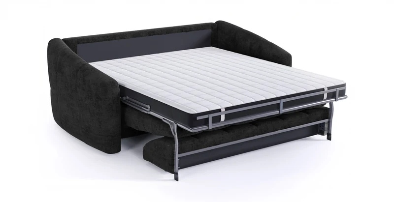 TRAPEZE Canapé convertible 4 places - Velours