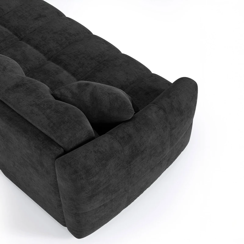 TRAPEZE Canapé convertible 4 places - Velours