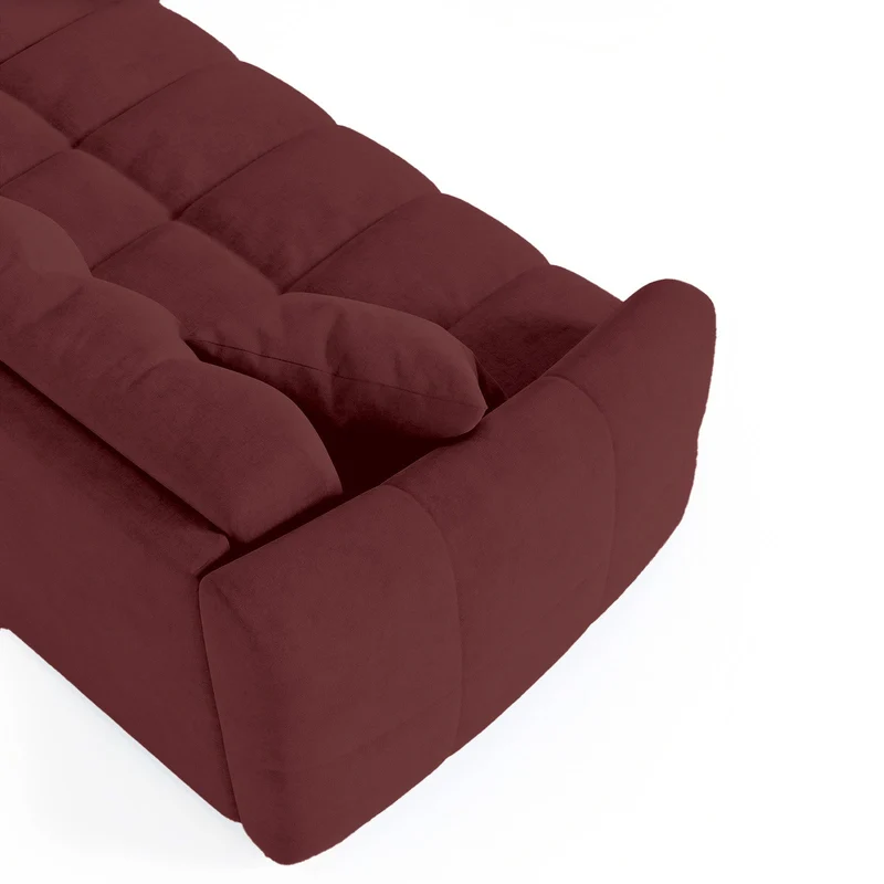 TRAPEZE Canapé convertible 4 places - Velours