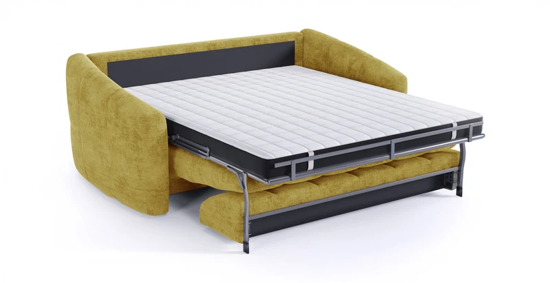 TRAPEZE Canapé convertible 4 places - Velours