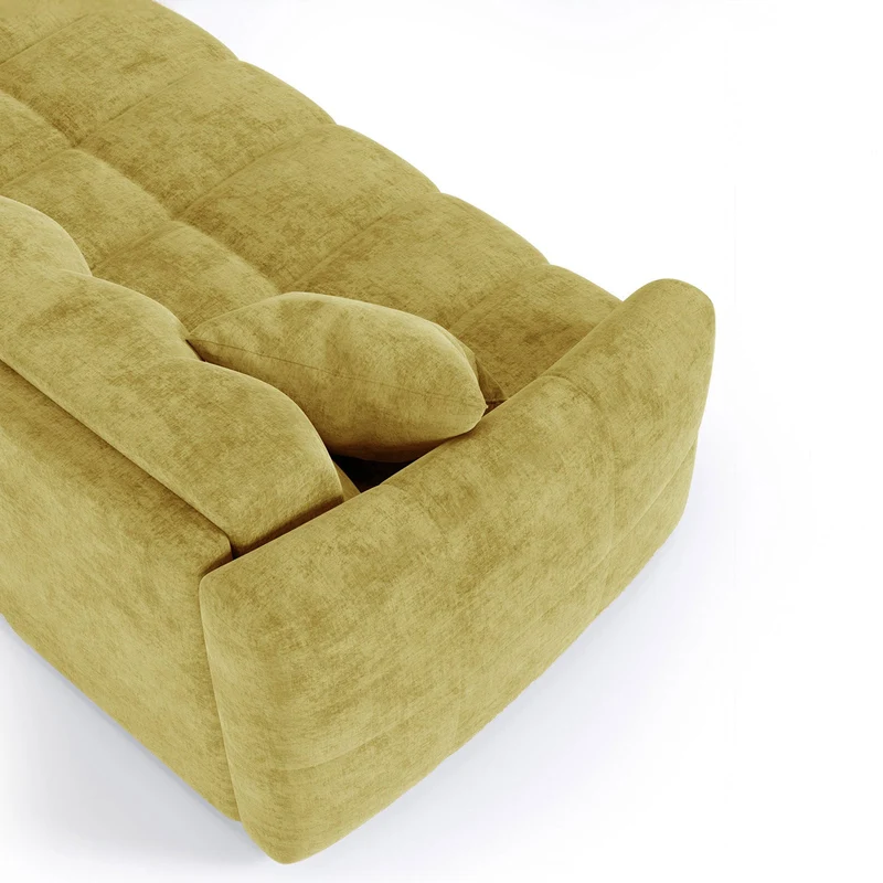 TRAPEZE Canapé convertible 4 places - Velours