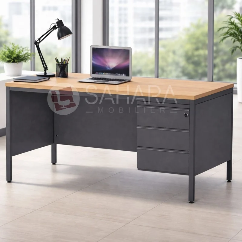 Bureau classique semi métallique Réf C0865