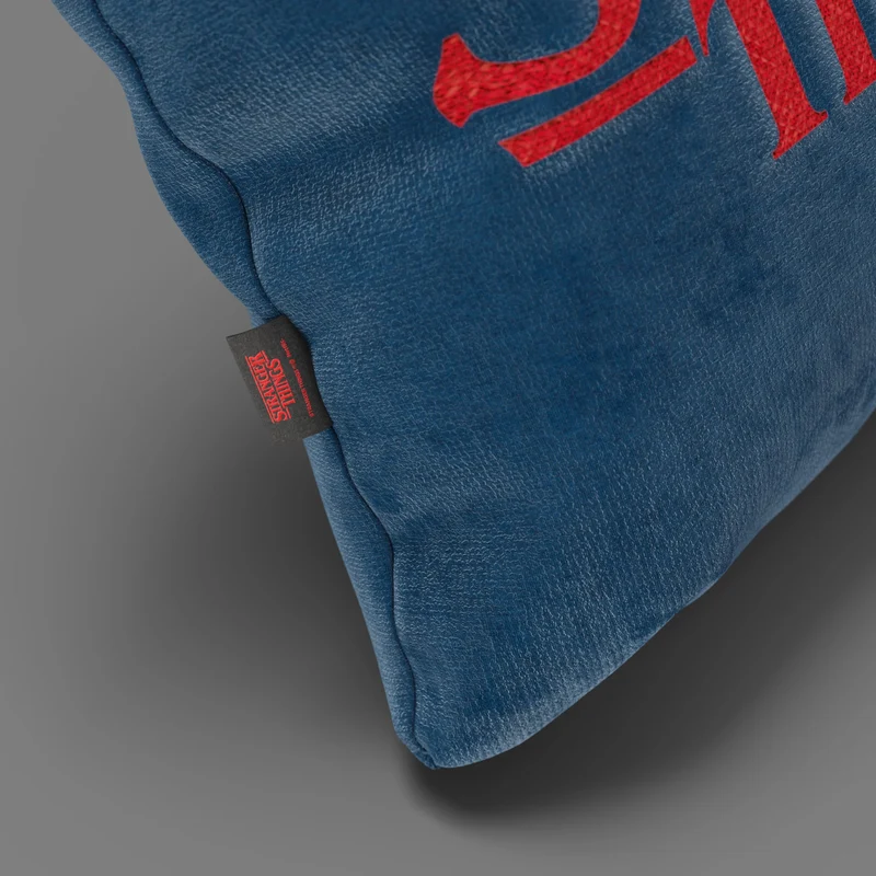 Coussin Stranger Things Édition Limitée avec broderie – tissu détachable 45x45 Bleu