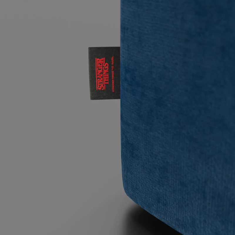 Cube pouf Stranger Things Édition - Le design rencontre la légende dans un tissu détachable bleu