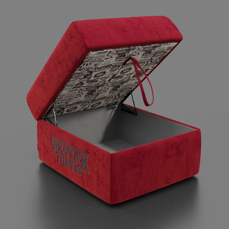 Sun Pouf Stranger Things Édition - 60 x 80 cm en tissu détachable by Netflix Rouge