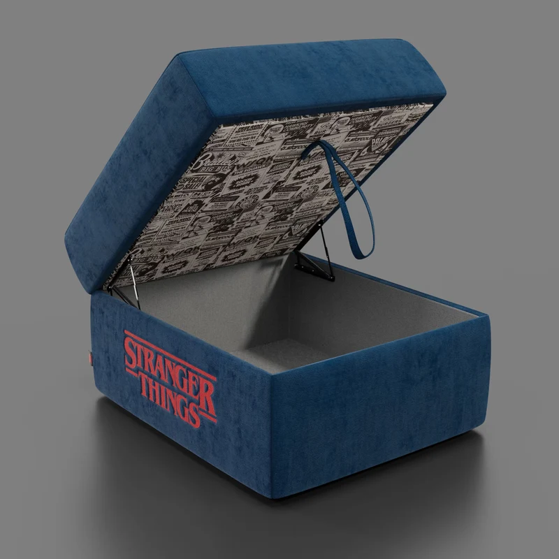 Sun Pouf Stranger Things Édition - 60 x 80 cm en tissu détachable by Netflix Bleu