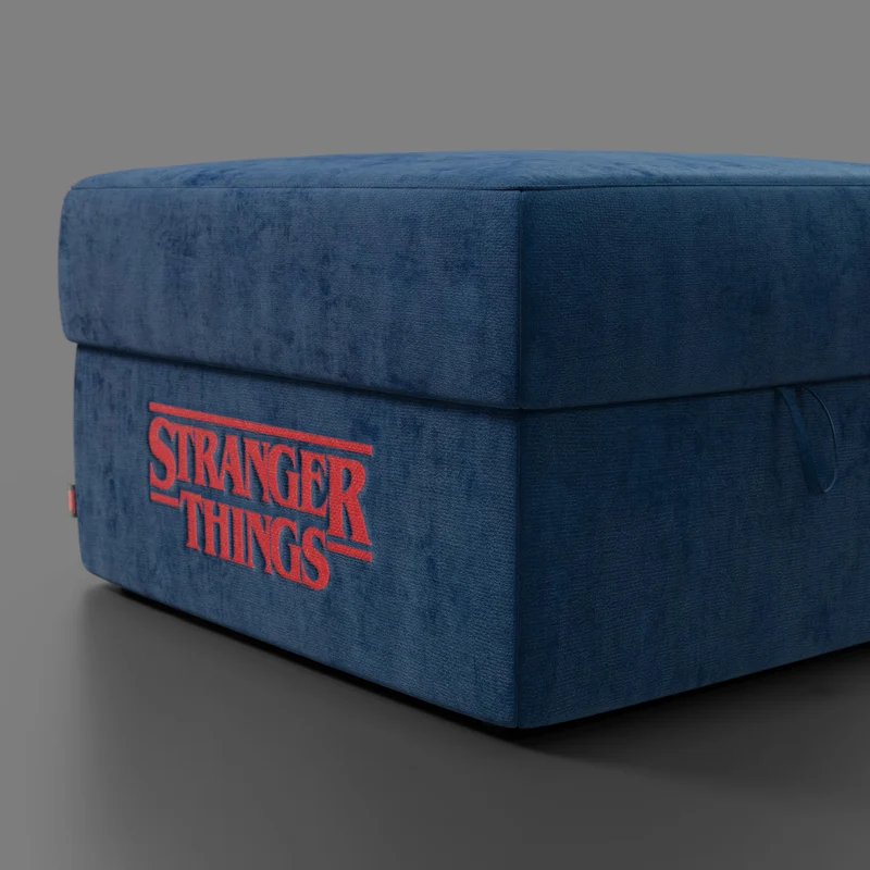 Sun Pouf Stranger Things Édition - 60 x 80 cm en tissu détachable by Netflix Bleu