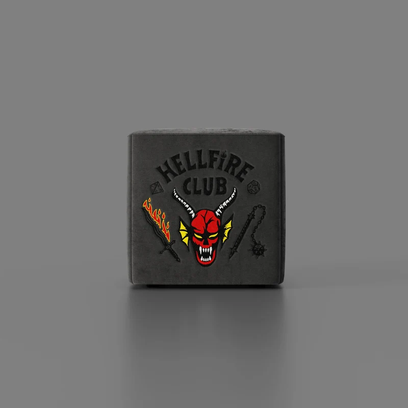Cube pouf Hellfire club Stranger Things Édition - l'icône qui devient design - Anthracite