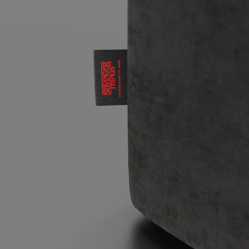 Cube pouf Stranger Things Édition - Le design rencontre la légende dans un tissu détachable anthracite