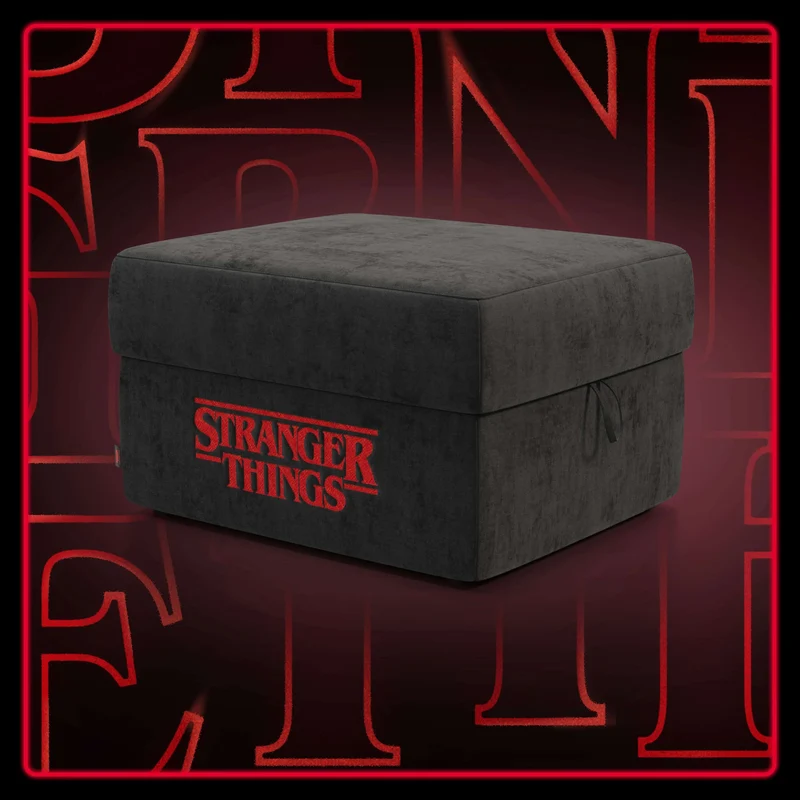 Sun Pouf Stranger Things Édition - 60 x 80 cm en tissu détachable by Netflix Anthracite