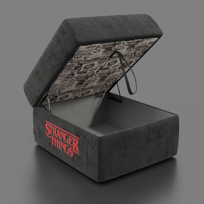 Sun Pouf Stranger Things Édition - 60 x 80 cm en tissu détachable by Netflix Anthracite