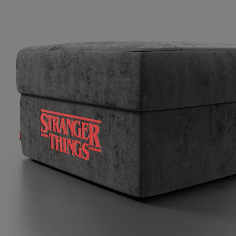 Sun Pouf Stranger Things Édition - 60 x 80 cm en tissu détachable by Netflix Anthracite