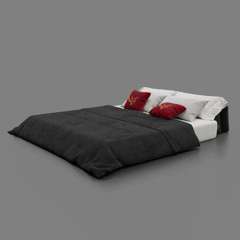 Rift canapé-lit double STRANGER THINGS Édition 2 places et 3 places avec dossiers mobiles - matelas haut de 22 cm et mousse à mémoire de forme en tissu détachable Anti-taches Anthracite