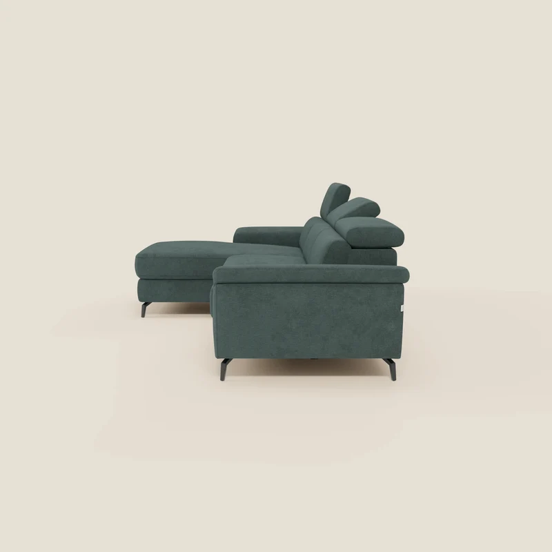 Estro Canapé extractible et chaise longue - têtières inclinables en tissu imperméable T14 vert
