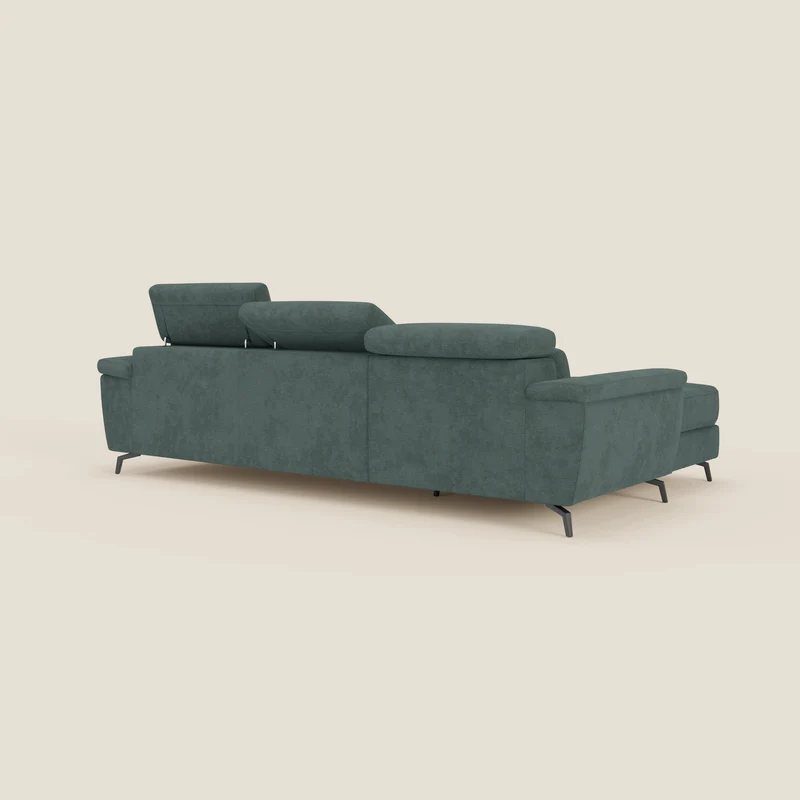 Estro Canapé extractible et chaise longue - têtières inclinables en tissu imperméable T14 vert