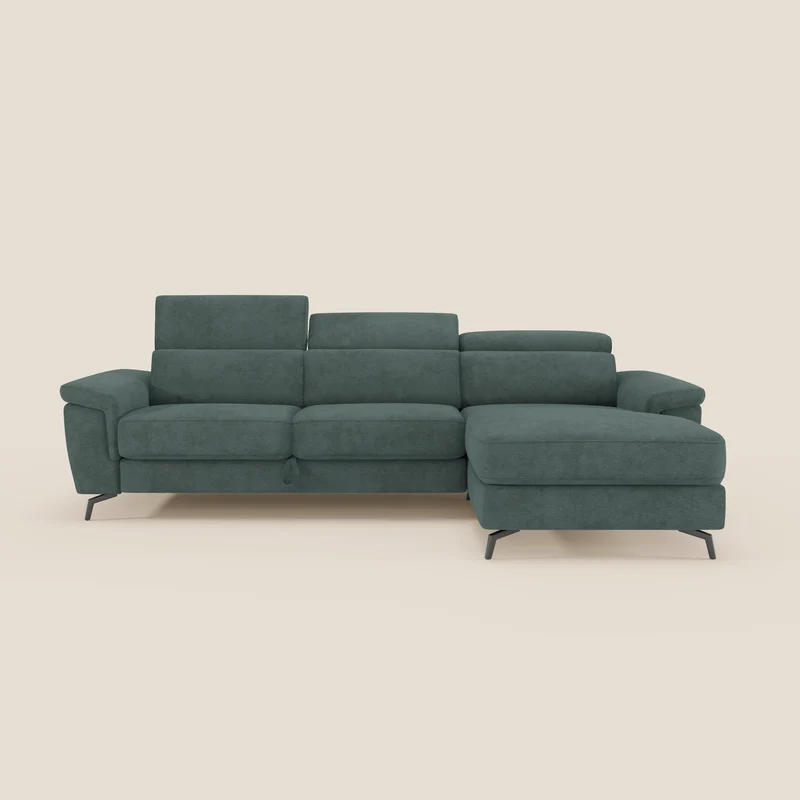 Estro Canapé extractible et chaise longue - têtières inclinables en tissu imperméable T14 vert